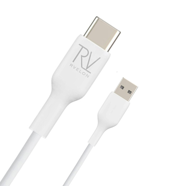 Rvelon USB-A till USB-C Kabel 1M - Vit