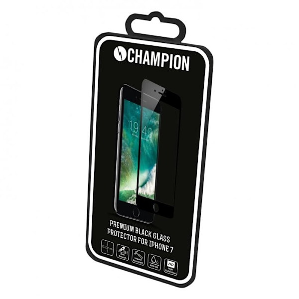 Champion Skärmskydd Glas iPhone 7/8/SE 2 Svart