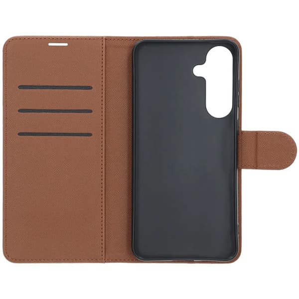 Wallet Case with Stand for Samsung Galaxy S25 FE - Brown