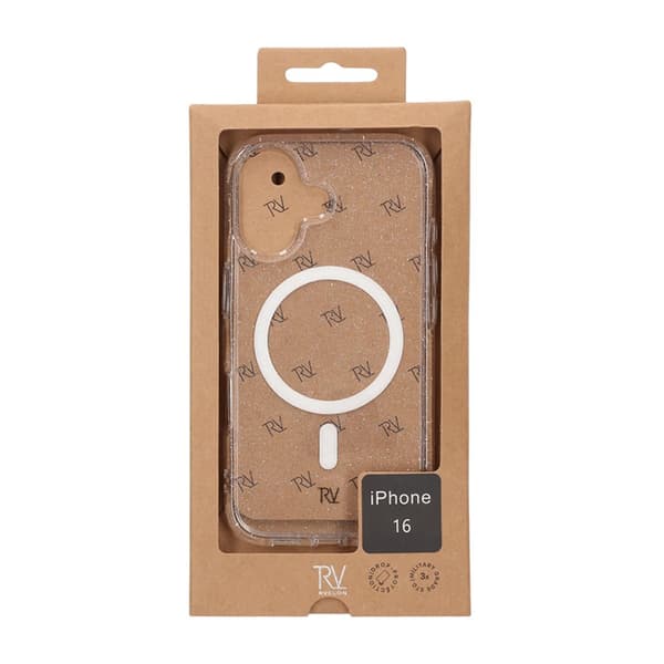 iPhone 16 Rvelon TPU Mobile Case with MagSafe - Glitter White