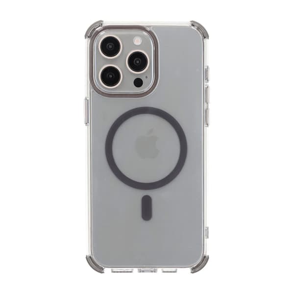 iPhone 15 Pro Rvelon Mobile Case Magnet with Edge Protection - Gray