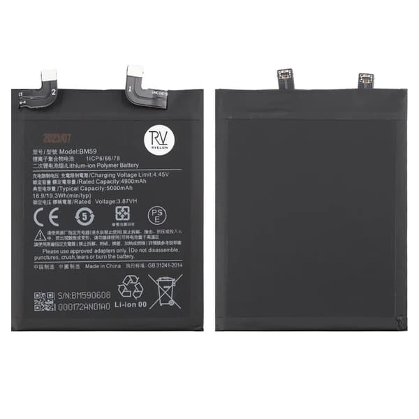 Xiaomi 11T Batteri med tejp Svart