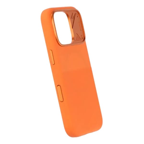 Silikonskal MagSafe med Kameraskydd till iPhone 16 Pro - Orange