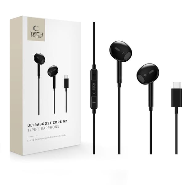 Tech-Protect Ultraboost Core G2 USB-C Headphones – Black