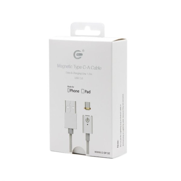 MFi Apple Certifierad Magnetic iPhone & iPad Lightning Till USB