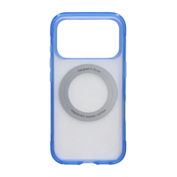 360-degree Rotating Stand Matte Magnetic Shockproof Airbag  Case  For iPhone 17 Pro /18 Pro Blue