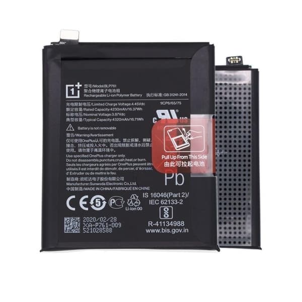 OnePlus 8 Batteri Svart