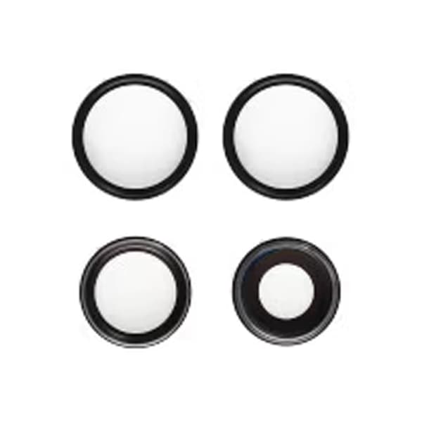 iPhone 16 and 16 Plus Camera Lens with Metal Frame - Black