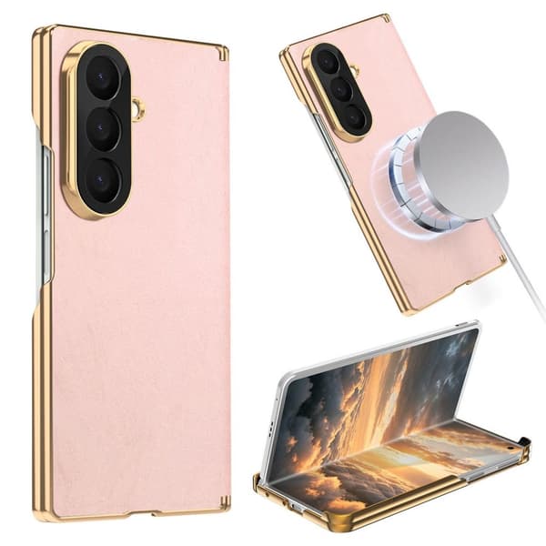 MagSafe Case in PU-leather Samsung Galaxy Z Fold8 Ultra - Pink