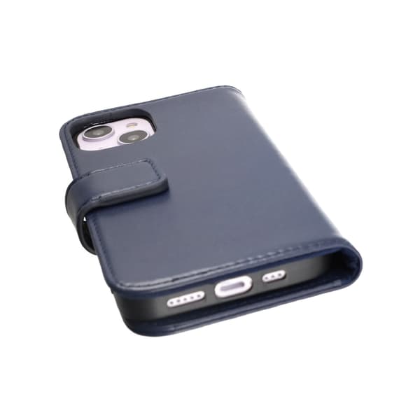 iPhone 14 Plånboksfodral Läder Rvelon - Blå