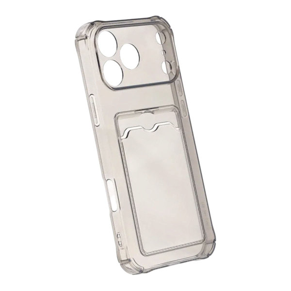 Shockproof Phone Case with Card Holder for iPhone 17 Pro Max - Black
