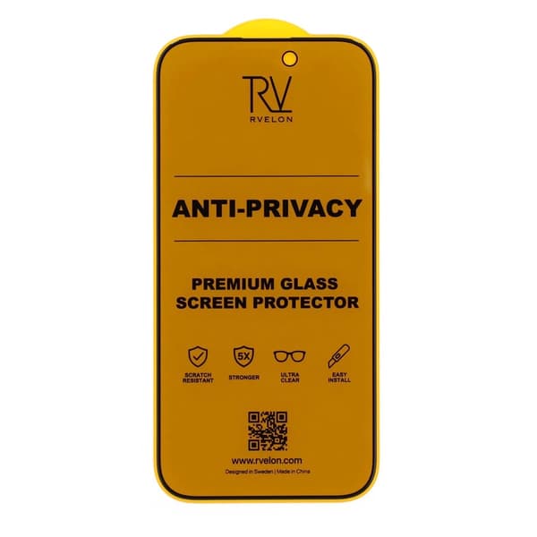 Screen Protector for iPhone 14 Pro/15/16 – Full Cover Privacy Tempered Glass RV Bulk no frame