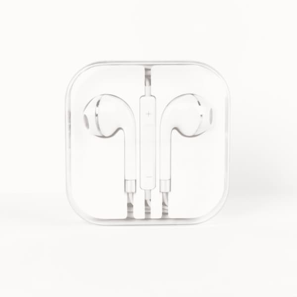 Hörlurar In-Ear med Mikrofon - 3,5 mm - Vit/Silver Svart