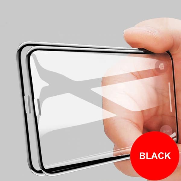 Skärmskydd iPhone 12 Mini - 3D Härdat Glas Svart (miljö)