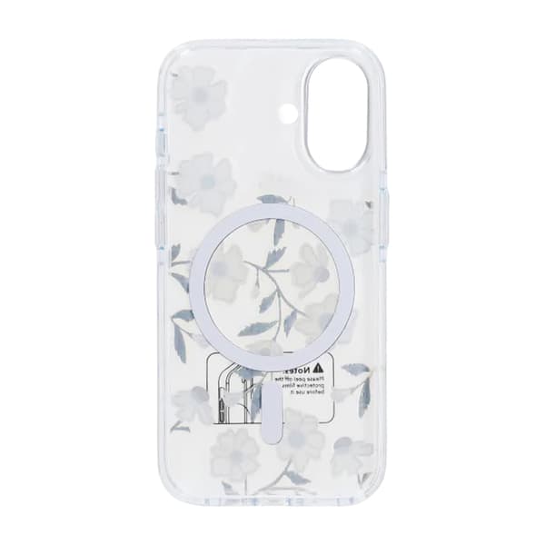 Case Magsafe for iPhone 16 - Transparent flowers and twigs