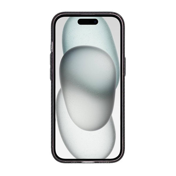 iPhone 15 Mobile Case Carbon Patterned - Black