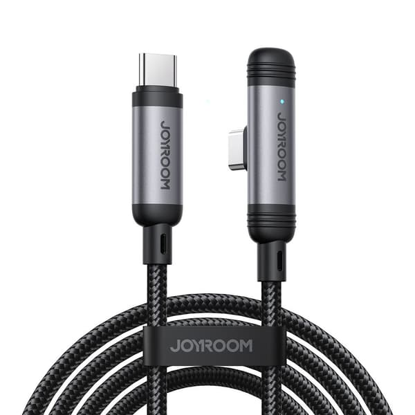 Joyroom USB-C to USB-C angled fast charging cable 60W, 1.2m - Black