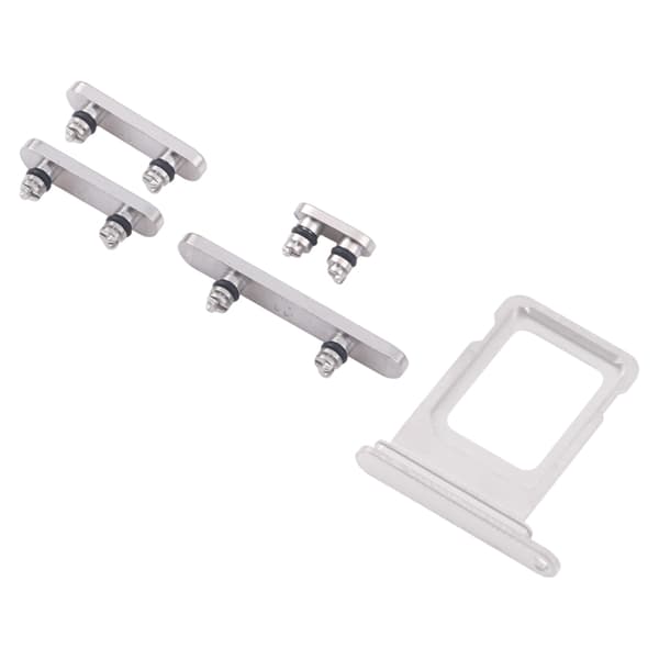 Buttons and SIM Card Holder for iPhone 16 Pro and 16 Pro Max - White
