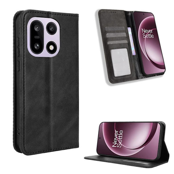 OnePlus 15 5G Wallet Cover - Black