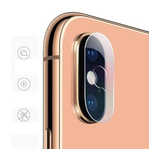 MOCOLO Linsskydd i Härdat Glas för iPhone XS Svart
