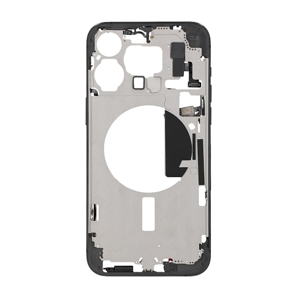 iPhone 15 Pro Max Middle Frame with Small Parts OEM - Titanium Black
