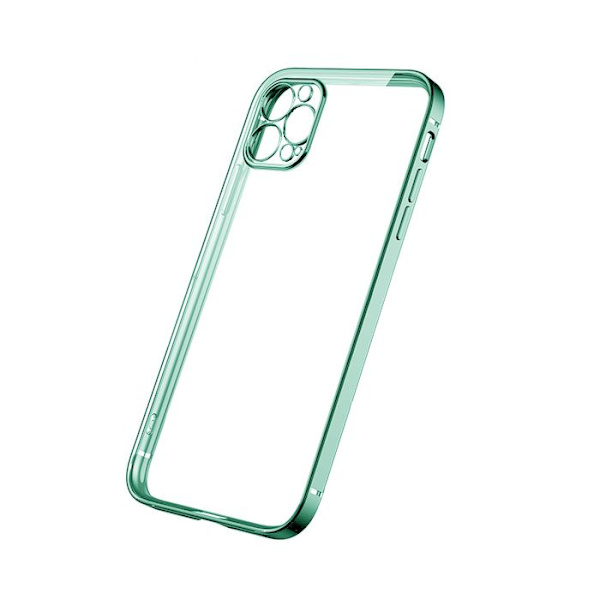 iPhone 12/12 Pro Tunn Transparent Ram Skal Hög kvalité - Grön