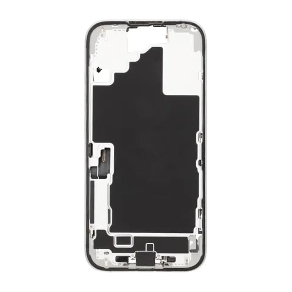 Middle frame with small parts for iPhone 16 - White OEM