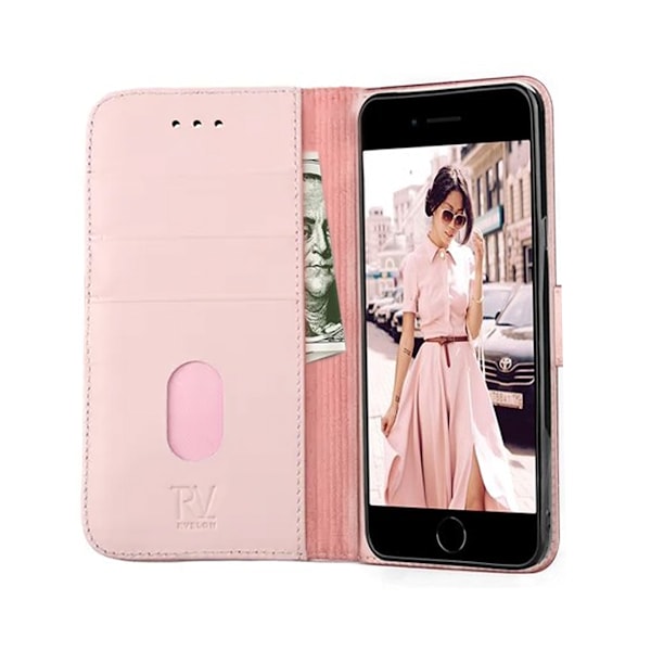 iPhone 7/8/SE 2020 Plånboksfodral Läder Rvelon - Rosa