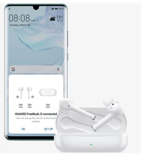 Original Huawei FreeBuds 3i True Trådlösa Hörlurar - Ceramic White