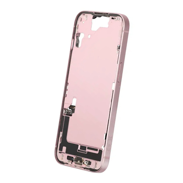 Mittenram med smådelar för iPhone 15 - Rosa OEM