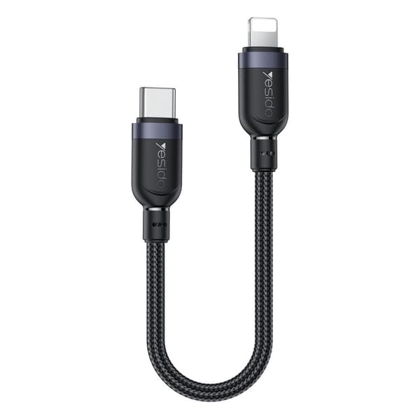 Yesido CA187 USB-C to Lightning fast charging cable 0.3m – Black