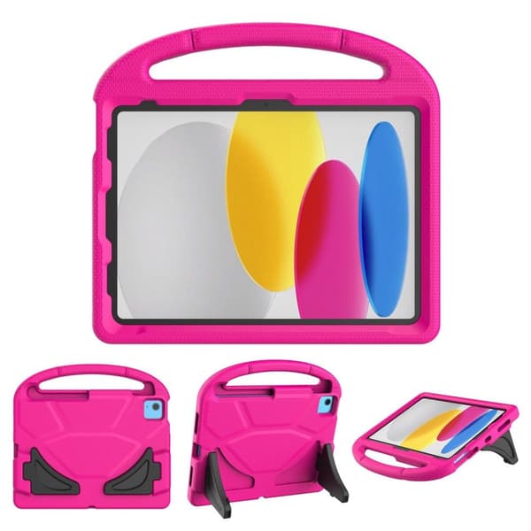 iPad A16 11" 2025/10.9" 2024 EVA Case with Kickstand & Handle - Pink