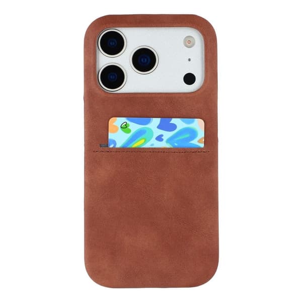 iPhone 18 Pro/17 Pro Case with Card Slot - Brown