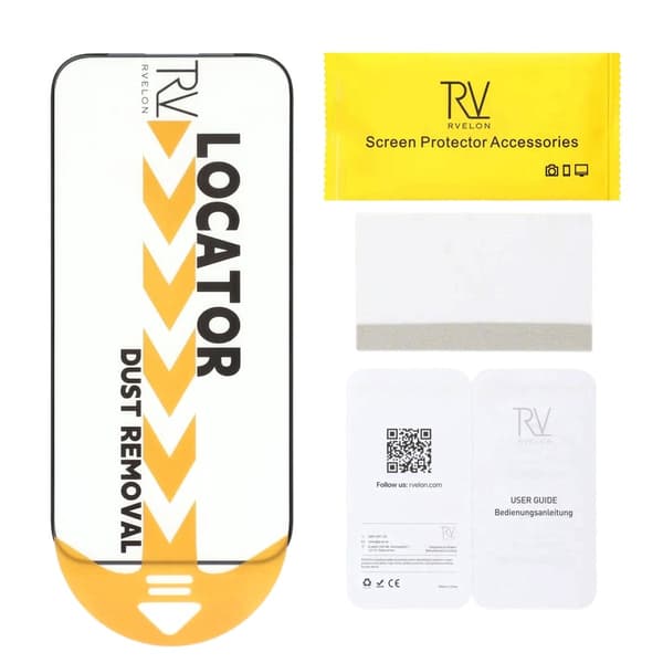 Screen Protector for iPhone 14 Pro/15/16-3D Tempered Glass Black RV no frame 20 pcs bulk