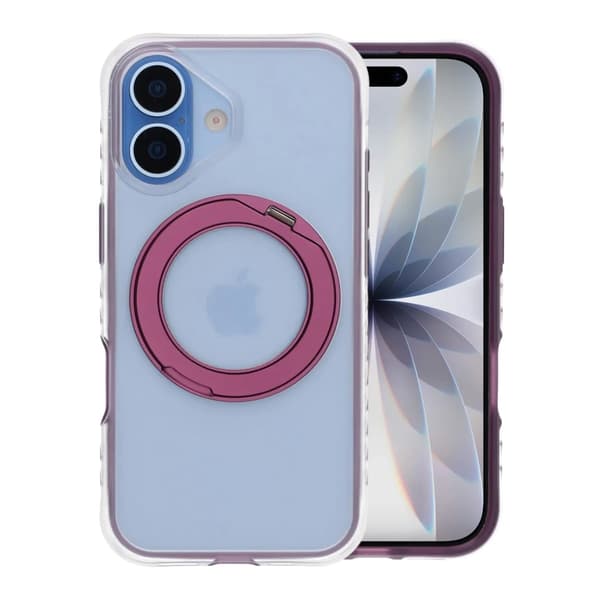 Armor Matte Frosted Magnetic Case with 360° Rotatable Kickstand - iPhone 17 Purple