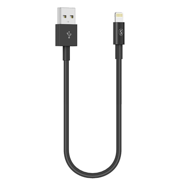 SiGN USB cable with Lightning 2.4A, for iPhone & iPad, 25cm - Black