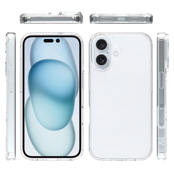 iPhone 16 Mobilskal Stöttåligt Rvelon - Transparent
