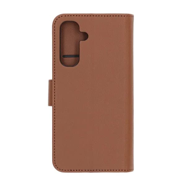 Flip Stand Leather Wallet Case For Samsung A17 Brown