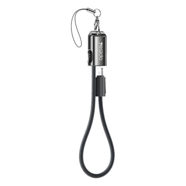 Yesido USB-C to Lightning Fast Charging Data Cable 27W, 20cm - Black
