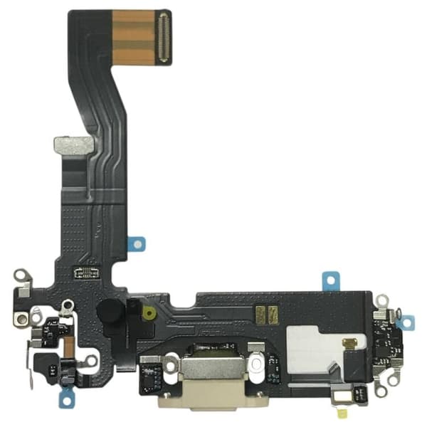 Original iPhone 12 Pro Laddkontakt med Flex - Guld Svart