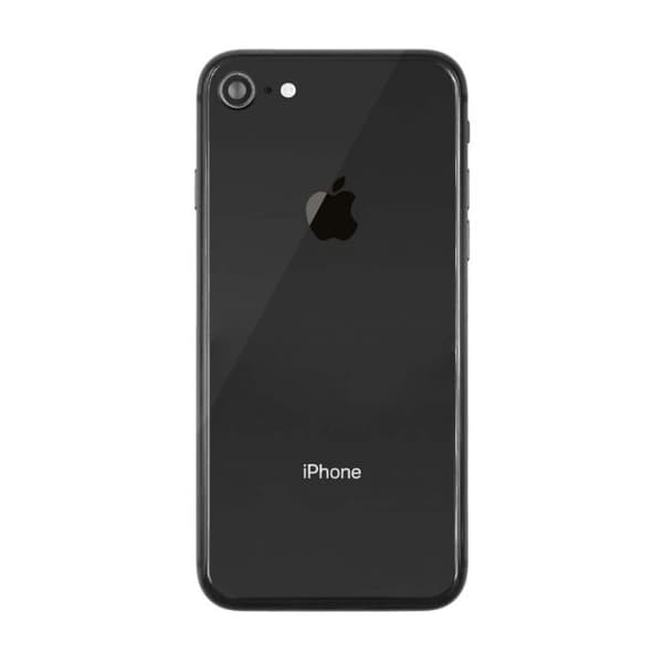 Original iPhone 8 Komplett Baksida Med Alla Flex Kablar - Svart Svart