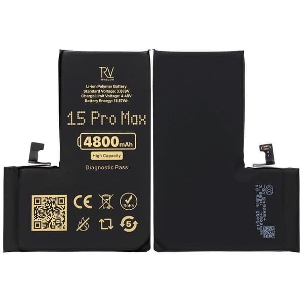 RV Battery iPhone 15 Pro Max 4800mAh Diagnostic Pass High
