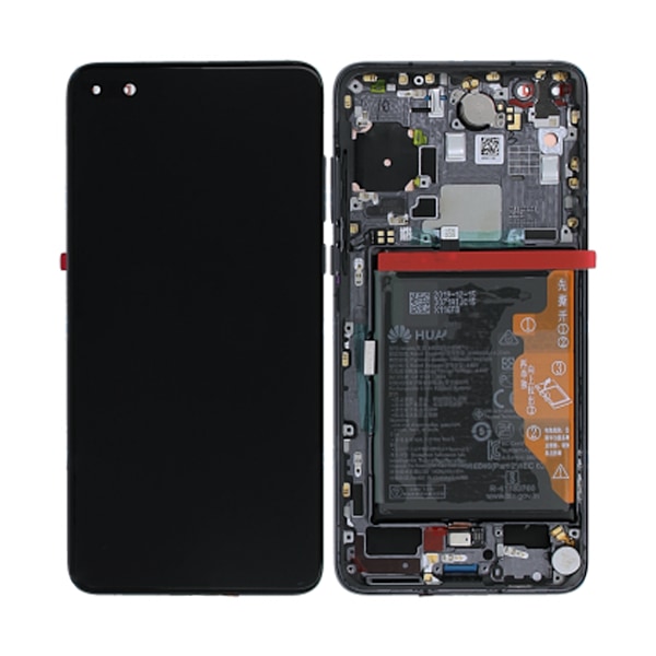 Huawei P40 Skärm med LCD Display + Batteri Original - Svart