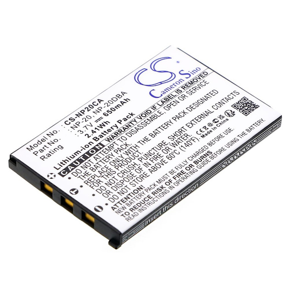 Battery for NP-20 Casio replacement battery