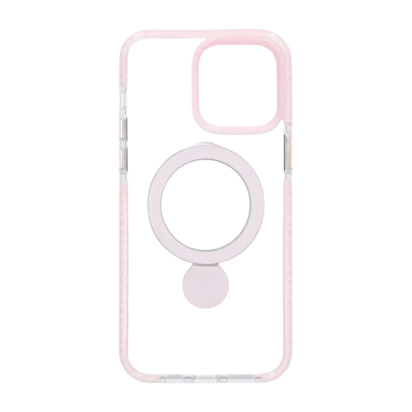 Pindun 360°Rotating Stand Magnetic Case For iPhone 15 Pink