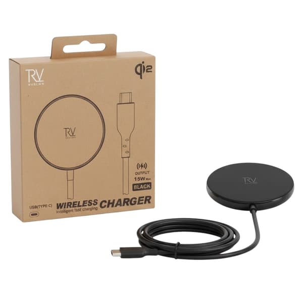Rvelon Wireless MagSafe Charger with Stand Qi2 15W USB-C - Gray