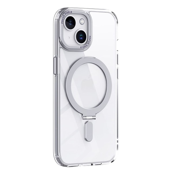 IPhone 15 Plus case with a stand - Transparent