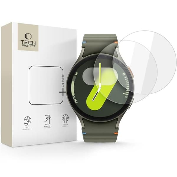 Tech-Protect Glass Fit+ Screen Protector Galaxy Watch 40/41/42/43/44 mm, 40mm, 2-pack