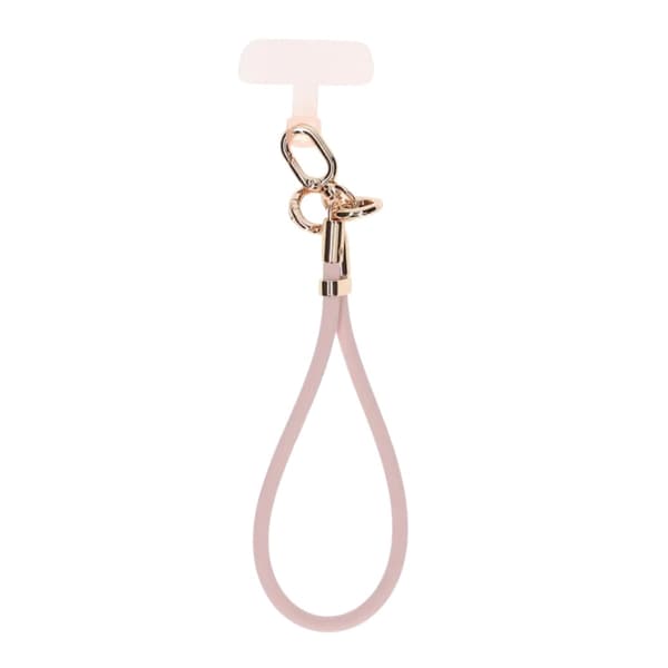 Silicone Short Phone Wrist Lanyard for Phone Case Pink