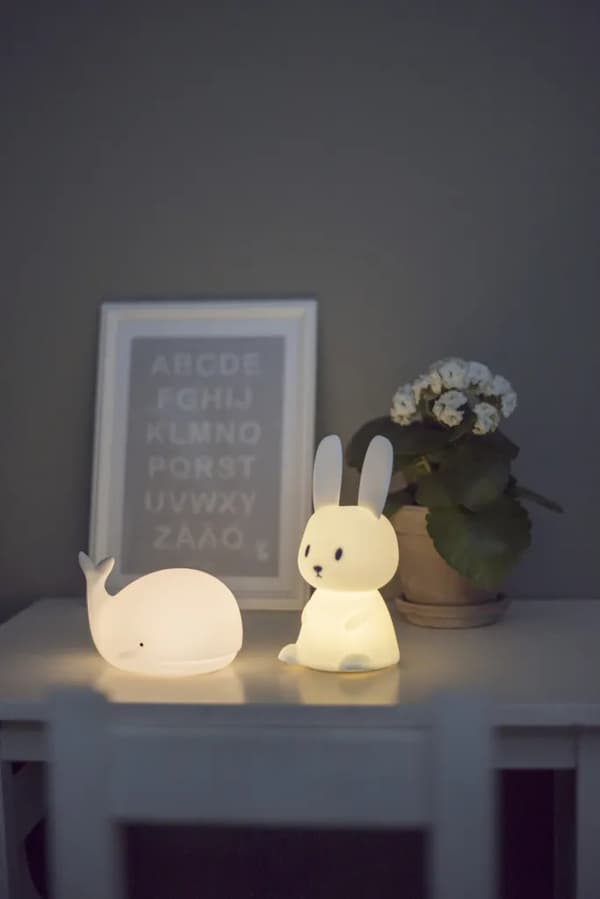 Nattlampa LED Functional Kanin - Timer, Multifärg Svart